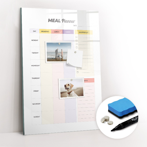 Dry erase magnetic board Meal Planner
