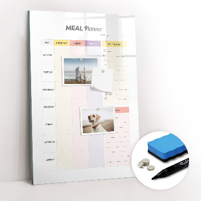 Magnetic board for drawing Meal Planner