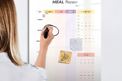 Magnetic board for drawing Meal Planner