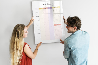 Magnetic board for drawing Meal Planner