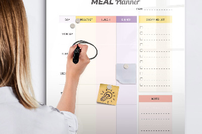 Dry erase magnetic board Meal Planner