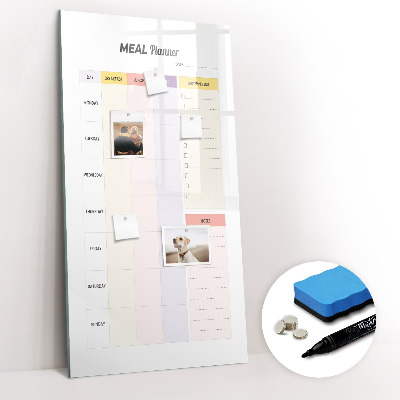 Magnetic board for drawing Meal Planner