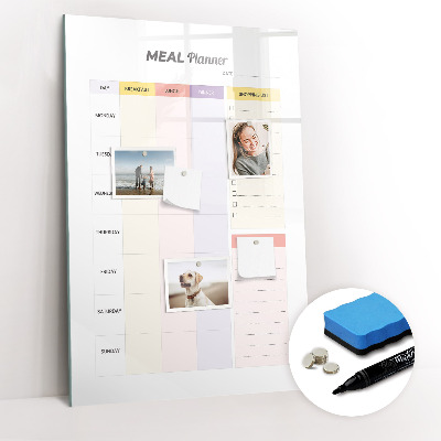 Magnetic board for drawing Meal Planner