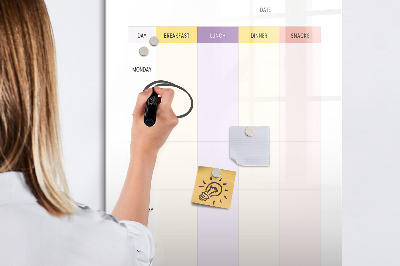 Magnetic board for writing Meal Planner