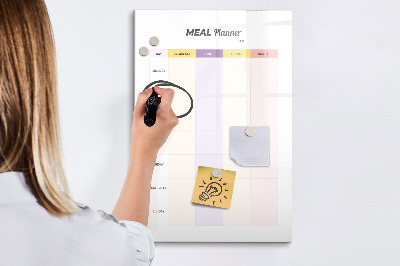 Magnetic board for writing Meal Planner