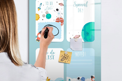 Dry erase magnetic board Weekly Planner