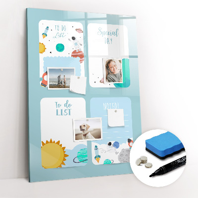 Dry erase magnetic board Weekly Planner