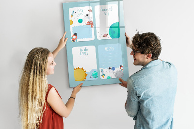 Dry erase magnetic board Weekly Planner