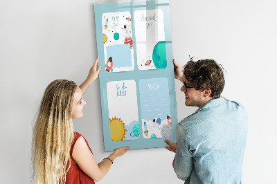 Dry erase magnetic board Weekly Planner