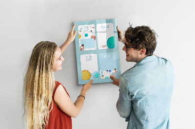 Dry erase magnetic board Weekly Planner