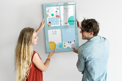 Dry erase magnetic board Weekly Planner
