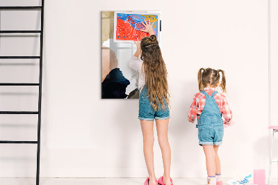 Dry erase magnetic board Summer Flower