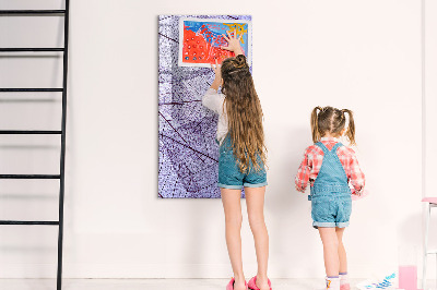 Dry erase board magnetic Wave Abstraction Pattern