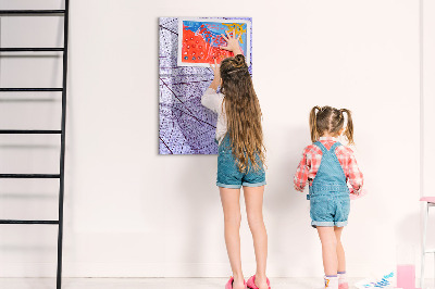 Dry erase board magnetic Wave Abstraction Pattern