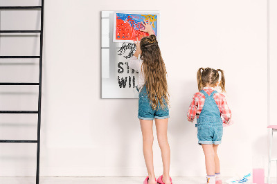 Dry erase magnetic board Pink Marble