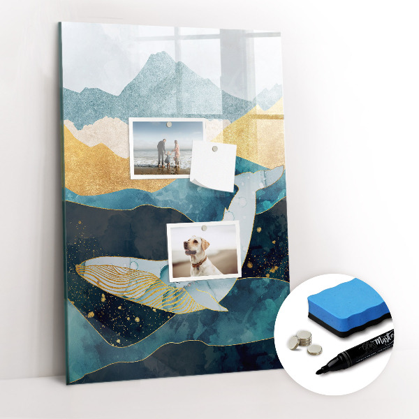 Dry erase magnetic board Watercolor Plants