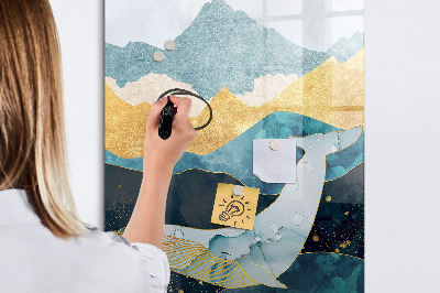 Dry erase magnetic board Watercolor Plants