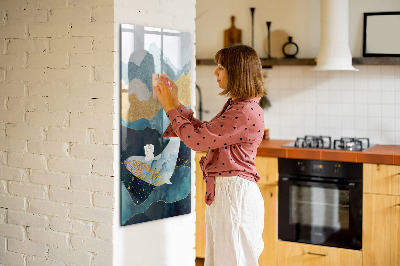 Dry erase magnetic board Watercolor Plants