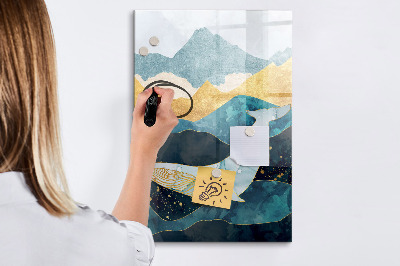 Dry erase magnetic board Watercolor Plants