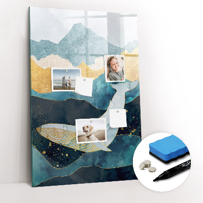 Dry erase magnetic board Watercolor Plants