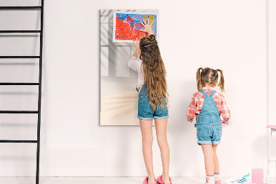 Dry erase magnetic board Vegetables on Wood
