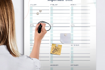Dry erase board magnetic Palm Leaf Shadow