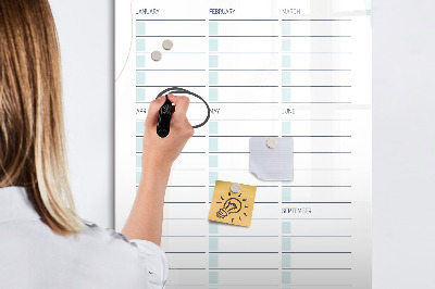 Dry erase board magnetic Palm Leaf Shadow