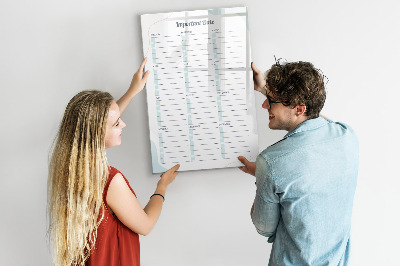 Dry erase board magnetic Palm Leaf Shadow