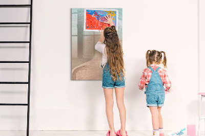 Dry erase magnetic board Colorful Marble