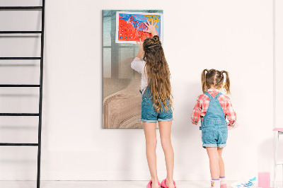 Dry erase magnetic board Colorful Marble