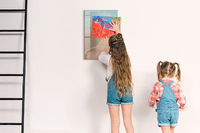 Dry erase magnetic board Colorful Marble