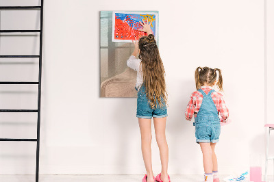 Dry erase magnetic board Colorful Marble