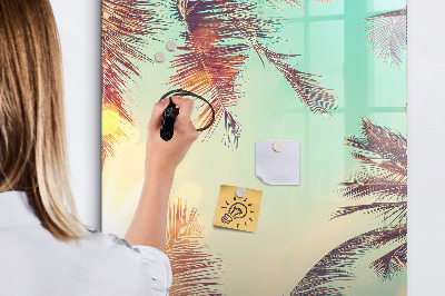 Dry erase magnetic board Peony Flowers