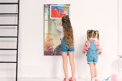 Dry erase magnetic board Peony Flowers