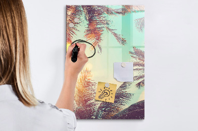 Dry erase magnetic board Peony Flowers