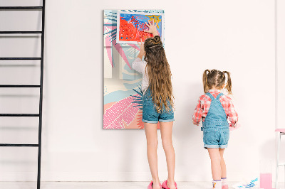 Dry erase board magnetic Dark Marble
