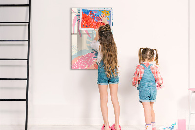 Dry erase board magnetic Dark Marble