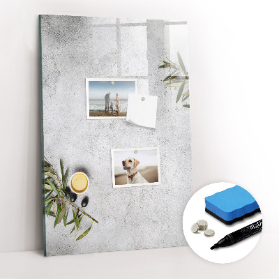 Dry erase magnetic board Pastel Leaves