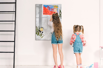 Magnetic board for drawing Pastel Leaves