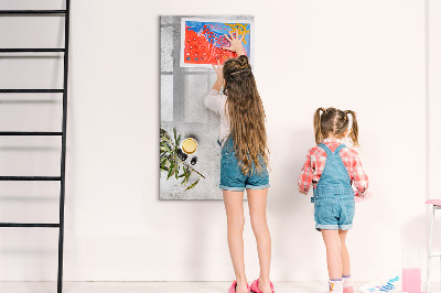Dry erase magnetic board Pastel Leaves