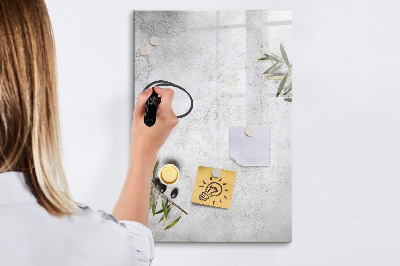 Dry erase magnetic board Pastel Leaves