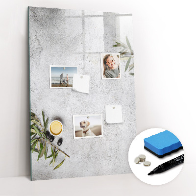 Dry erase magnetic board Pastel Leaves