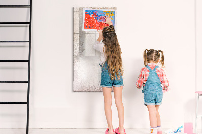 Dry erase magnetic board Natural Wood