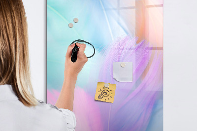 Dry erase magnetic board Blue Wood