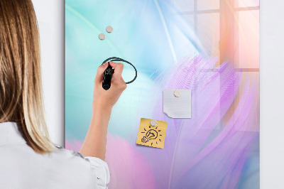 Dry erase magnetic board Blue Wood
