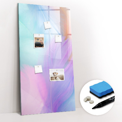 Dry erase magnetic board Blue Wood