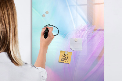 Dry erase magnetic board Blue Wood