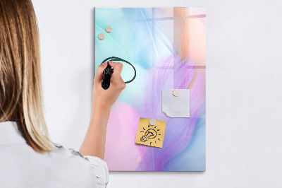 Dry erase magnetic board Blue Wood
