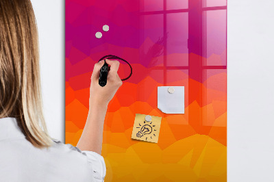 Dry erase magnetic board Gray Waves Abstract