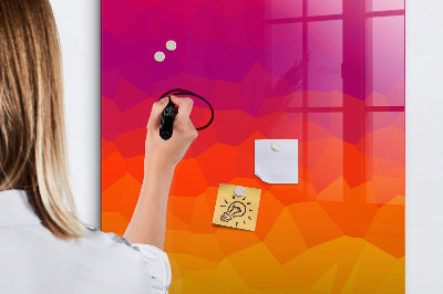 Dry erase magnetic board Gray Waves Abstract